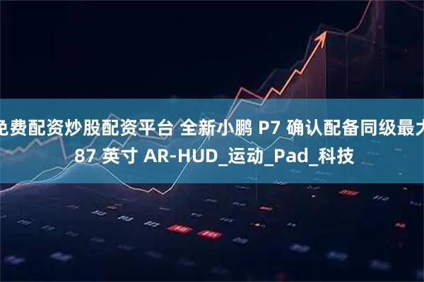 免费配资炒股配资平台 全新小鹏 P7 确认配备同级最大 87 英寸 AR-HUD_运动_Pad_科技